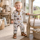 Farmer's Market Baby Henley Romper - Bamboo One Piece