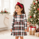 Girls Christmas Plaid Dress – Soft Bamboo Holiday Outfit