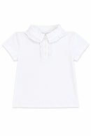 White S/S Ruffle Polo