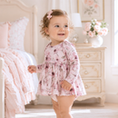 Watercolor Floral Skirted Baby Bodysuit - Bamboo