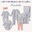 Vintage Floral Baby Girl Outfit - Bamboo & Cotton