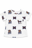 Montana State University White Bobcat Ruffle Pocket Tee