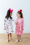 Cutie Cat L/S Pocket Twirl Dress