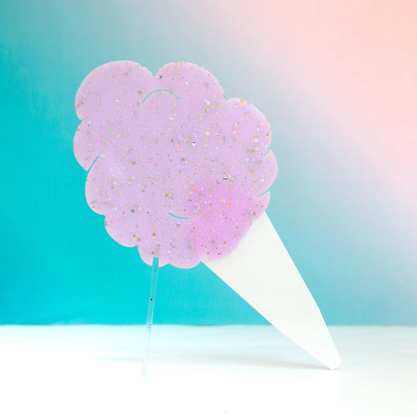 Cotton candy acrylic decor
