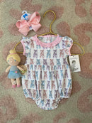 Ballerina Bamboo Crochet Rattle in Blue