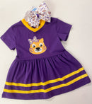 LSU Bow Tiger Applique Dress