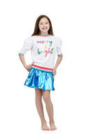 Metallic Skort in Turquoise
