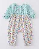 Platinum Mint Floral Romper – Sweet Baby Girl Outfit