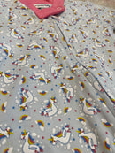 Magnolia Baby Unicorn Floatie Printed Zipped Footie