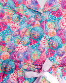 Kids Silky Disco Queen Pajama Set – Girls Short Sleeve Lounge Set