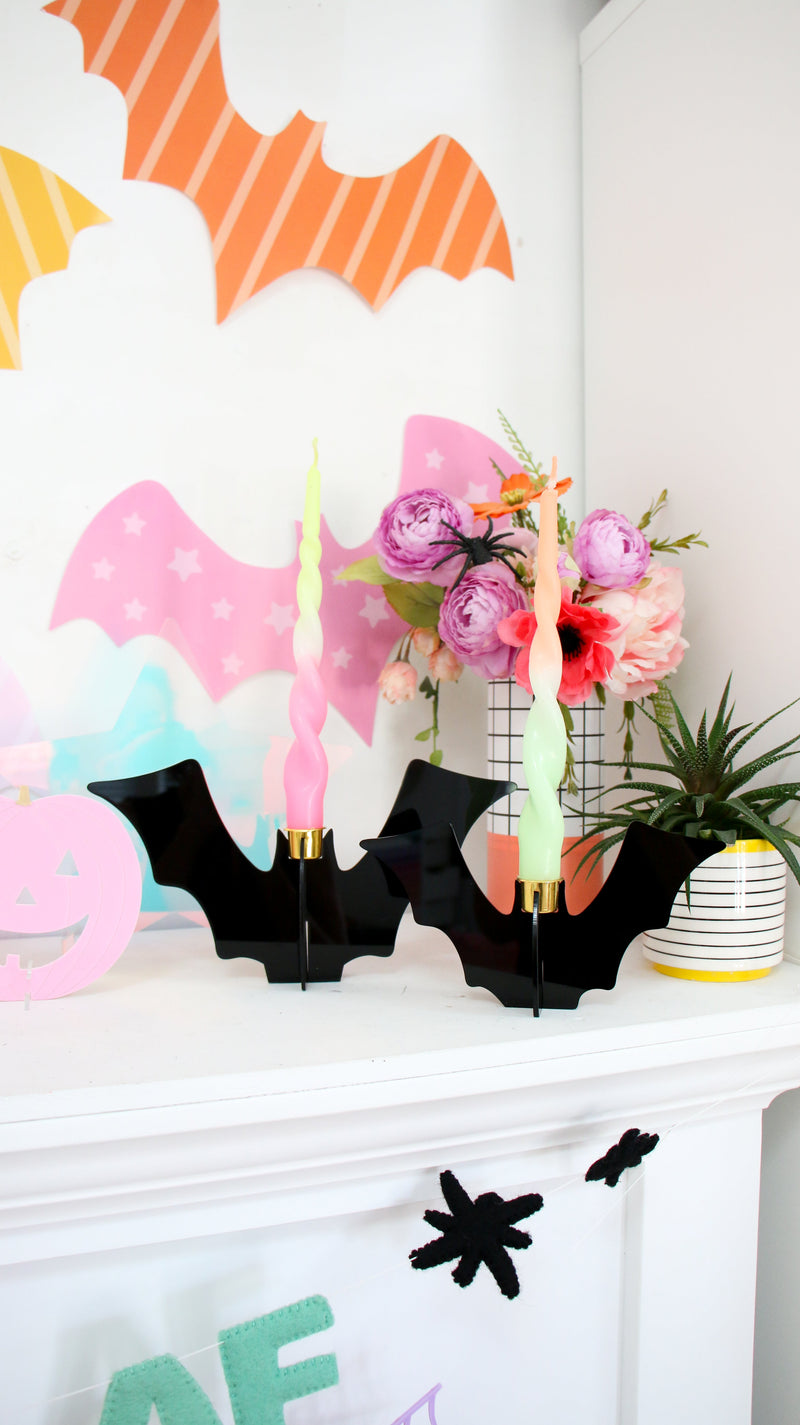 Acrylic bat candle holder