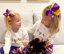 Wee Ones LSU Tigers Purple & Gold Two-Tone Grosgrain Hair Bow – Officially Licensed