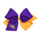 Wee Ones LSU Tigers Purple & Gold Two-Tone Grosgrain Hair Bow – Officially Licensed