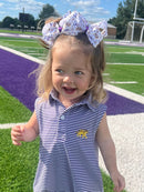 LSU Tigers Purple & Gold Logo Print Grosgrain Hair Bow – Wee Ones