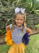 LSU Tigers Purple & Gold Logo Print Grosgrain Hair Bow – Wee Ones