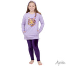 Lavender Tiger Sequin Tunic – Girls Long Sleeve Game Day Top