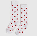 Heart scalloped knee high socks
