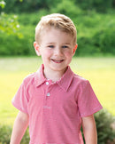 Boys Cornflower Blue Stripe Polo Shirt | Classic Short Sleeve Boutique Polo | Bossier City, LA