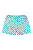 Boys Retro Checkerboard Smiley Swim Trunks | Bossier City Boutique