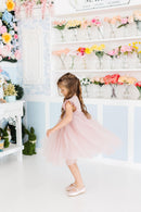Dusty Pink Shimmer Tutu Dress