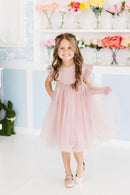 Dusty Pink Shimmer Tutu Dress