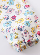 Platinum Floral Print Ruffle Dress – Girls Boutique Outfit