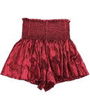 Queen of Sparkles Kids Dark Red Wavy Swing Shorts