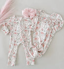 Rosy Ruffle Zip Footie