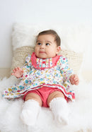 Platinum Floral Dress/Bloomer Set – Baby Girl Outfit