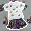 Mardi Gras Sequin Velvet Skort