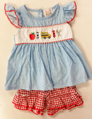 Back to School Swiss Dot Collection | Girls Dress, Girls Short Set & Boys Short Set | Bossier City, LA