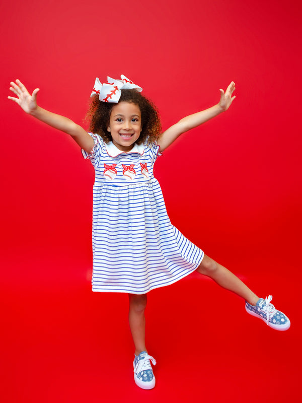 Baseballs & Stripes Classic Dress