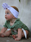 Fall Thanksgiving Chicken Smock Embroidered Green  Baby Girl Romper