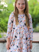 Halloween Black Cat Girls Twirl Dress