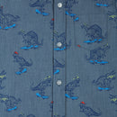 Skateboarding Dino Buttondown 2 Piece Set