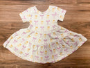 Put a Bow On It! Twirl Dress & Biker Shorts Set – Purple & Gold