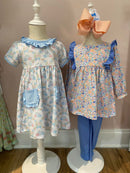 Pumpkin Floral Dress