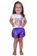 Tiger Face Rhinestone Headband – Purple & Gold Gameday Headband
