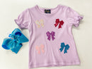 Sparkly Bows Appliqué Girls Shirt – Sequin Bow Top