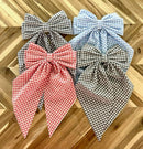 Plaid Double Hair Bow with Barrette Clip – Oversized Plaid Boutique Bow