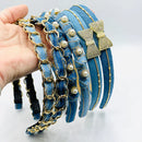 Thin Denim Headband