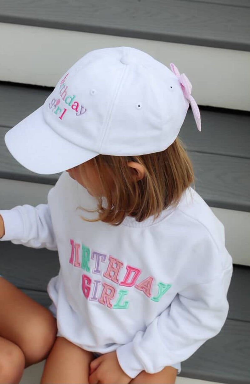 Birthday Girl Bow Baseball Hat (Baby/Toddler, Youth)