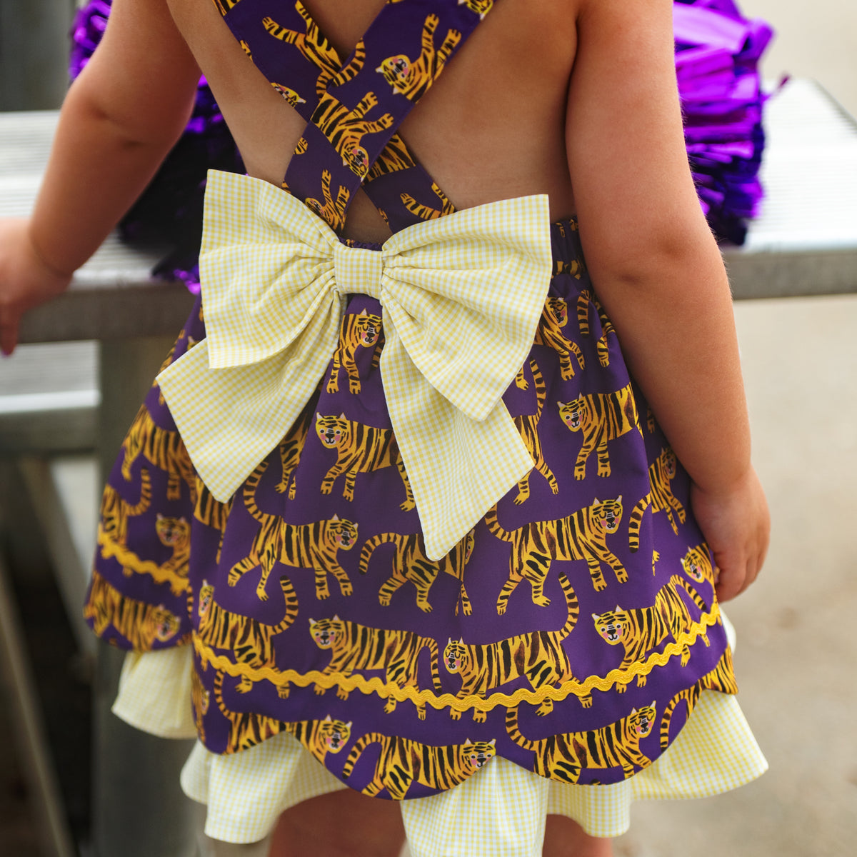 Gold & Purple Tiger Dress Gold & Purple Tiger Dress