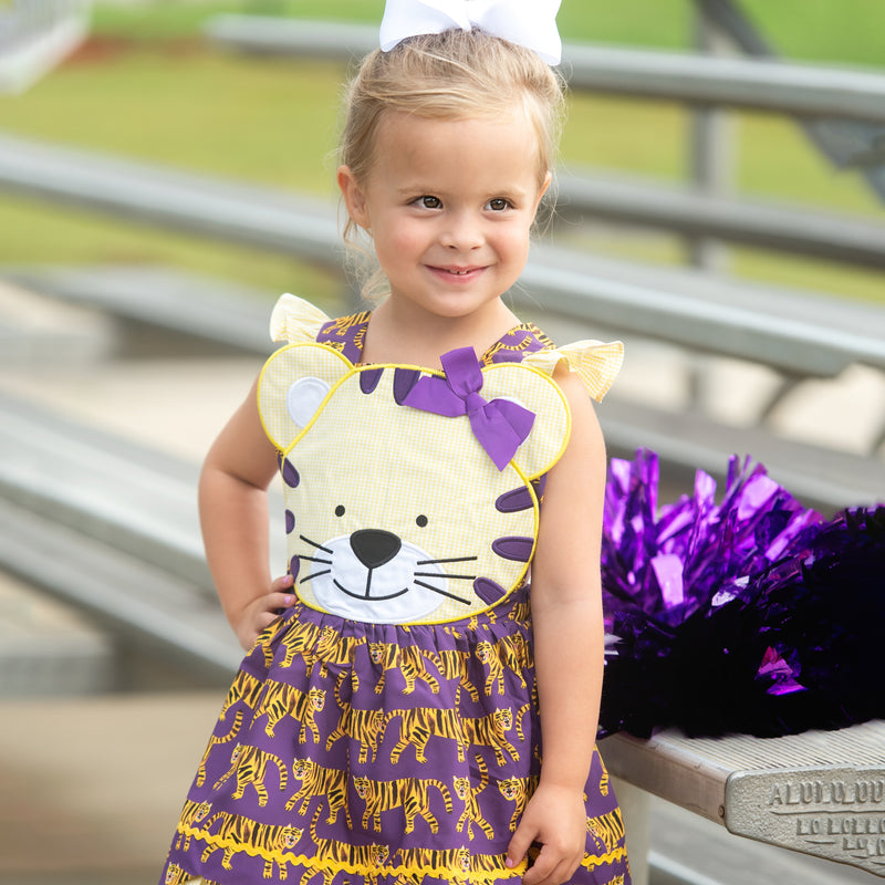purple tiger dress Whistles Woodland Tiger Midi Dress Purple/Multi Size 2