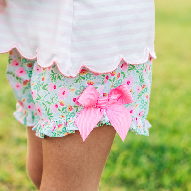 Floral Tee Time Girls Golf Short Set