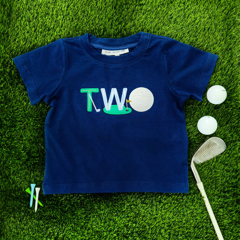 Teeing Up To Two Birthday Golf T-Shirt