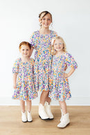 Garden Groove Smocked Ruffle Dress