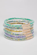 Mardi Gras Confetti Bracelets Waterproof for Girls