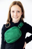Green Fleece Belt Bag