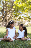 Seersucker Bow Scrunchie in Blue/White